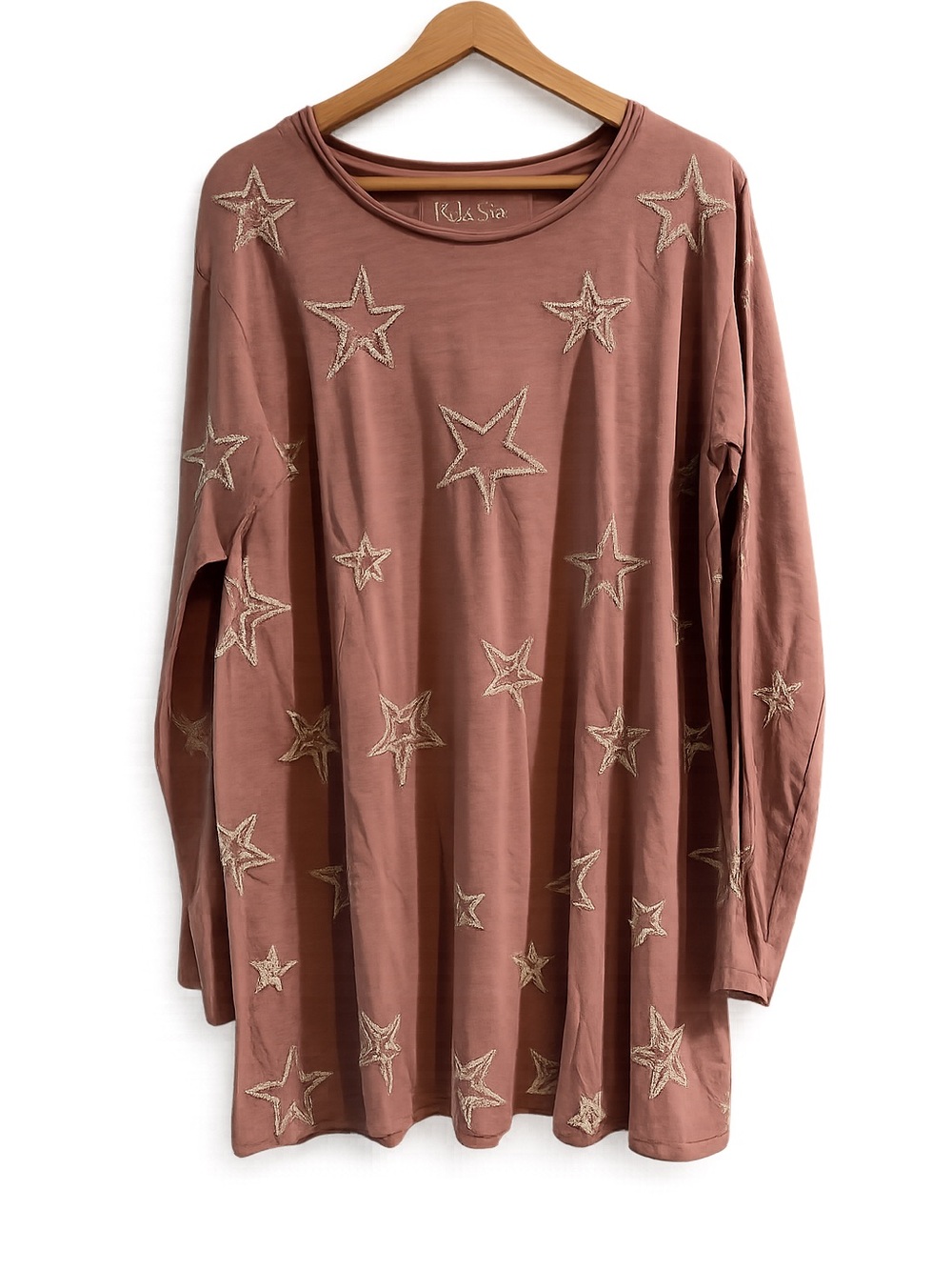 Kyla Seo Zada Star Print Tunic Dress | Rosewood  oversized Size S